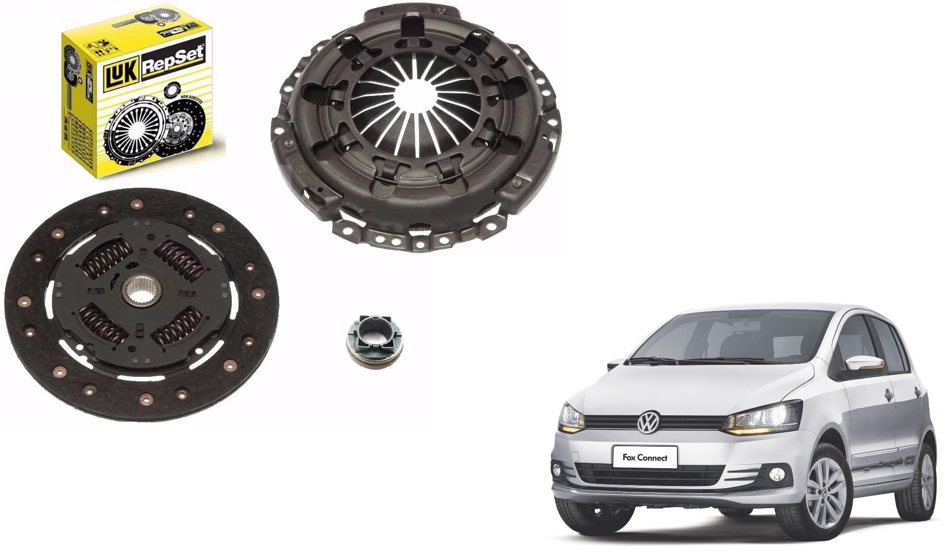 Kit Embreagem VW Golf Fox Gol Jetta Saveiro Detroit Auto Peças