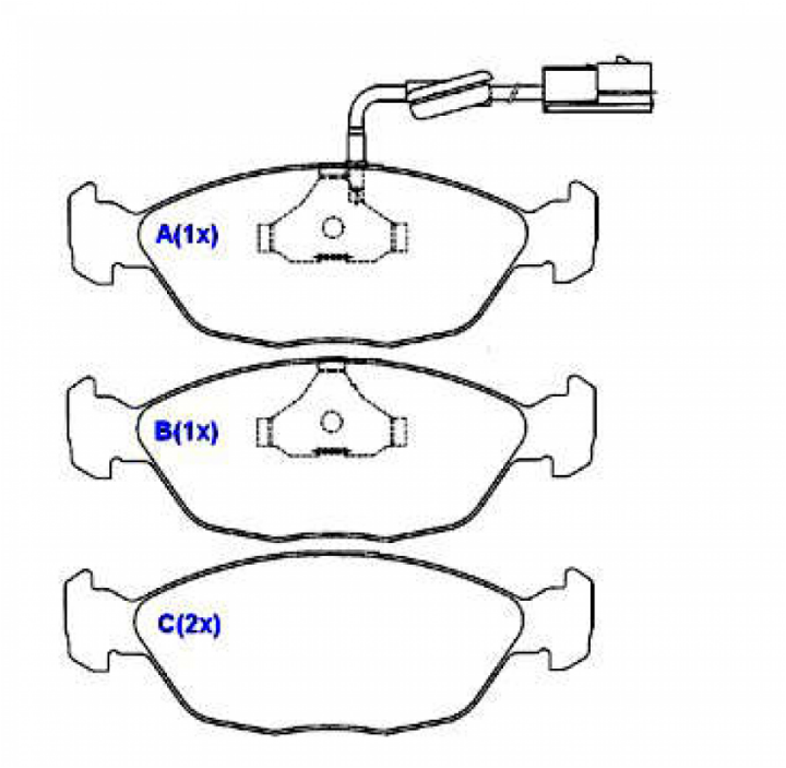 Jogo Pastilha De Freio Dianteira Vw Santana 1994 Até 1997
