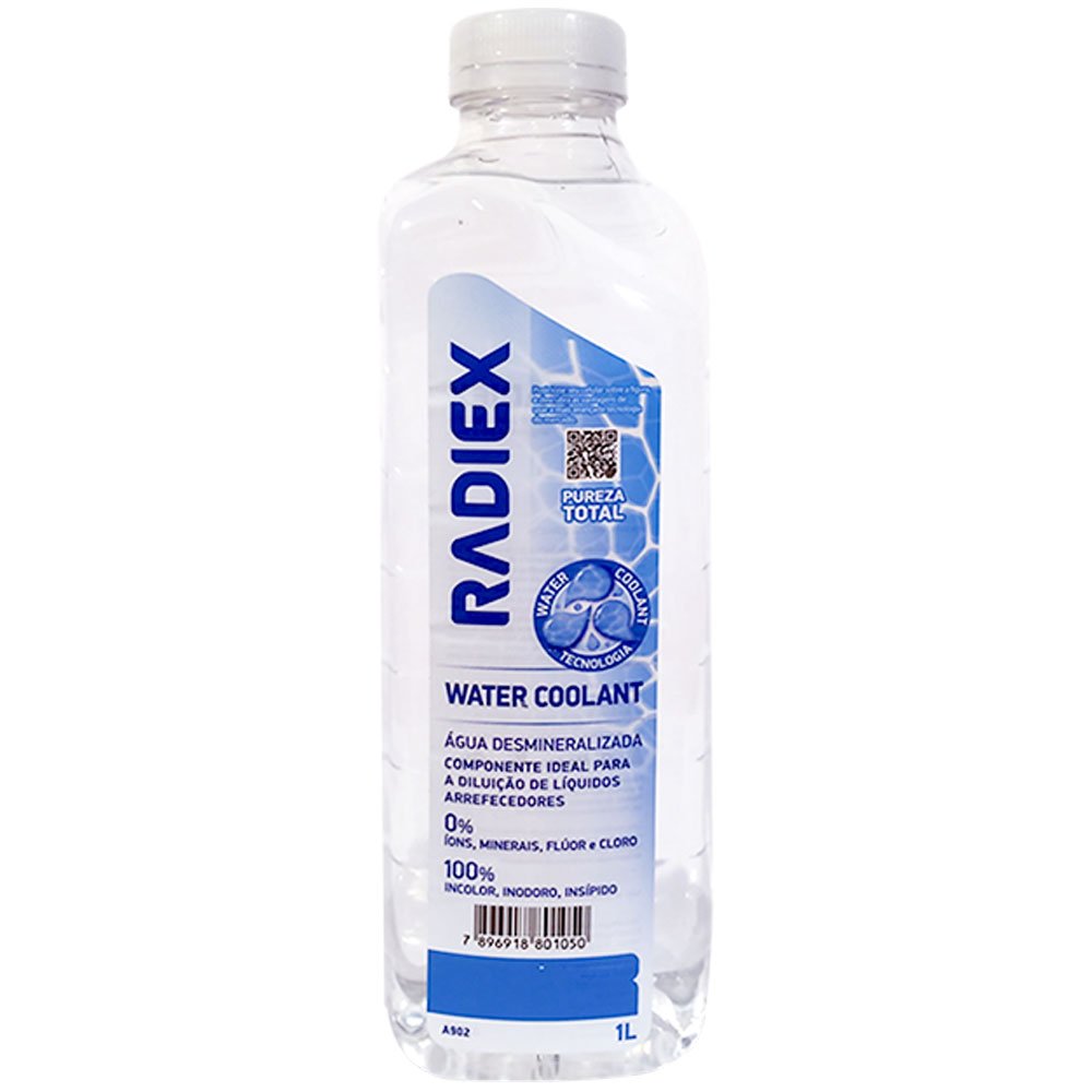 Kit 4 Litros Água Desmineralizada Radiex Bateria Radiadores